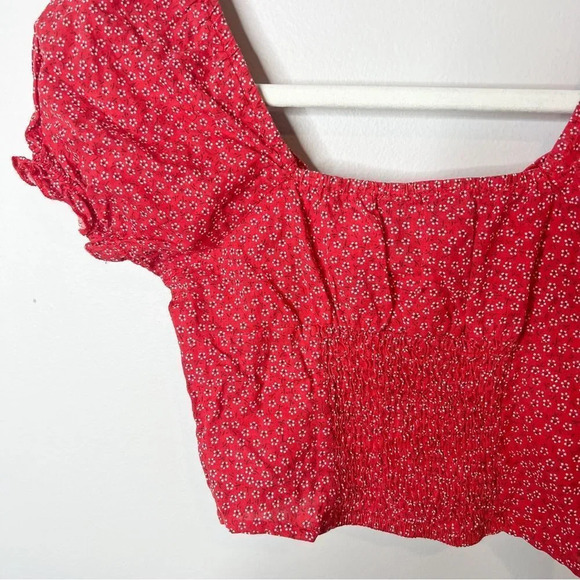 Princess Polly The Laura Red Floral Crop Top - Picture 8 of 8